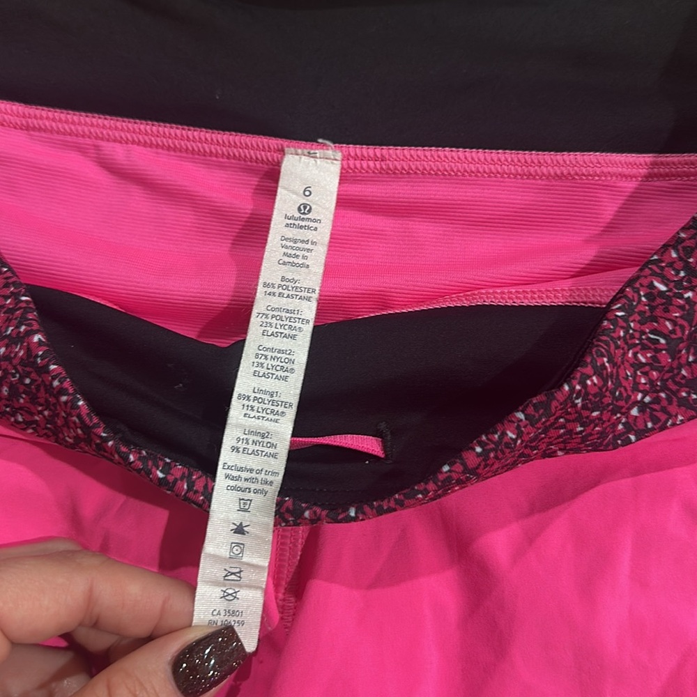 Lululemon Run: Speed Short 4 Way Stretch Raspberry Glo Light - Picture 2 of 7